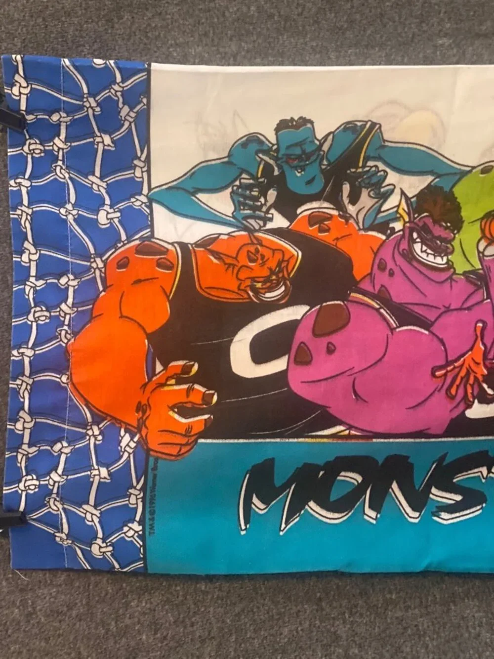VTG Warner Bros Space Jam Standard Pillow Case Tune Squad Monsters Basketball